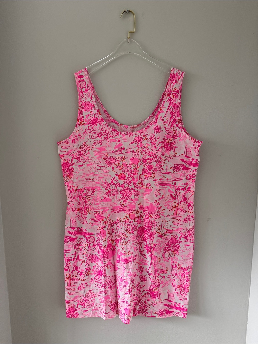 Lilly Pulitzer Pink Floral Scenic Tank Dress